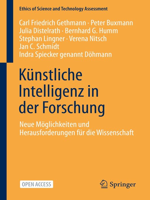 Title details for Künstliche Intelligenz in der Forschung by Carl Friedrich Gethmann - Available